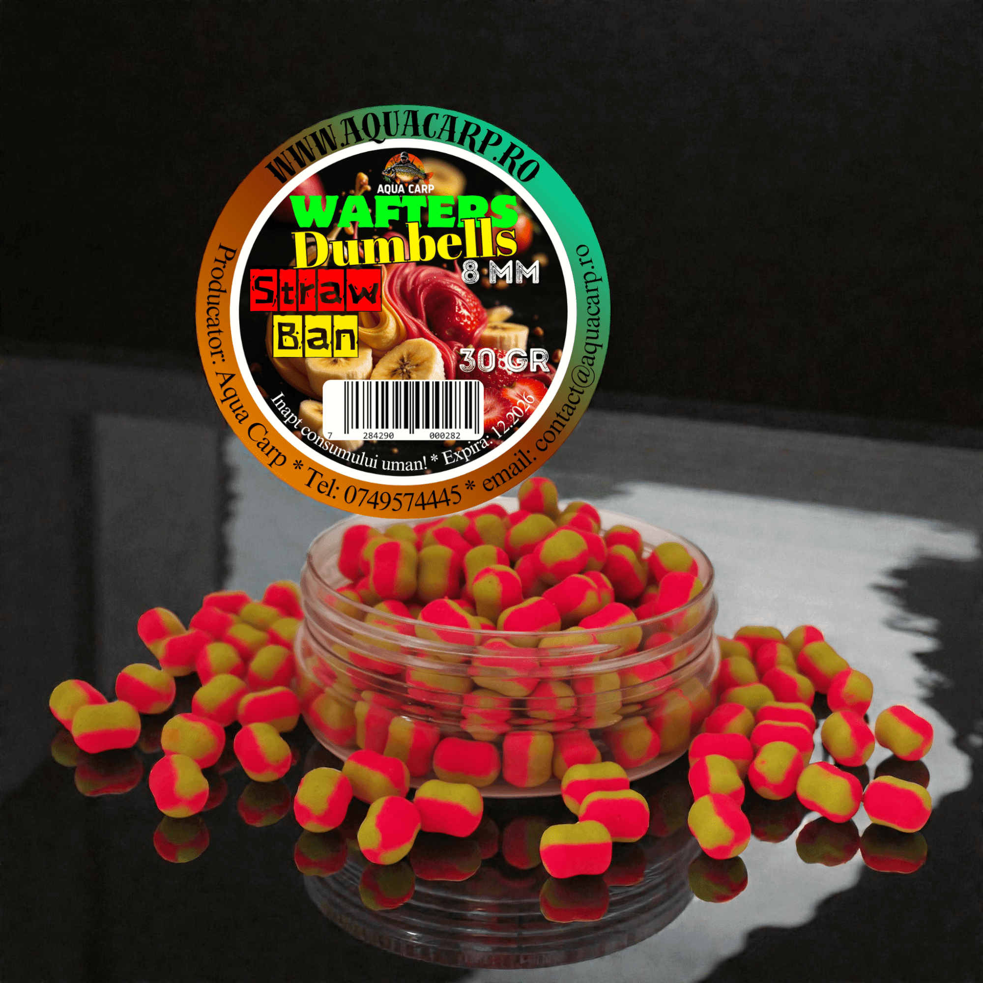 Dumbells Wafters 8mm StrawBan 30gr