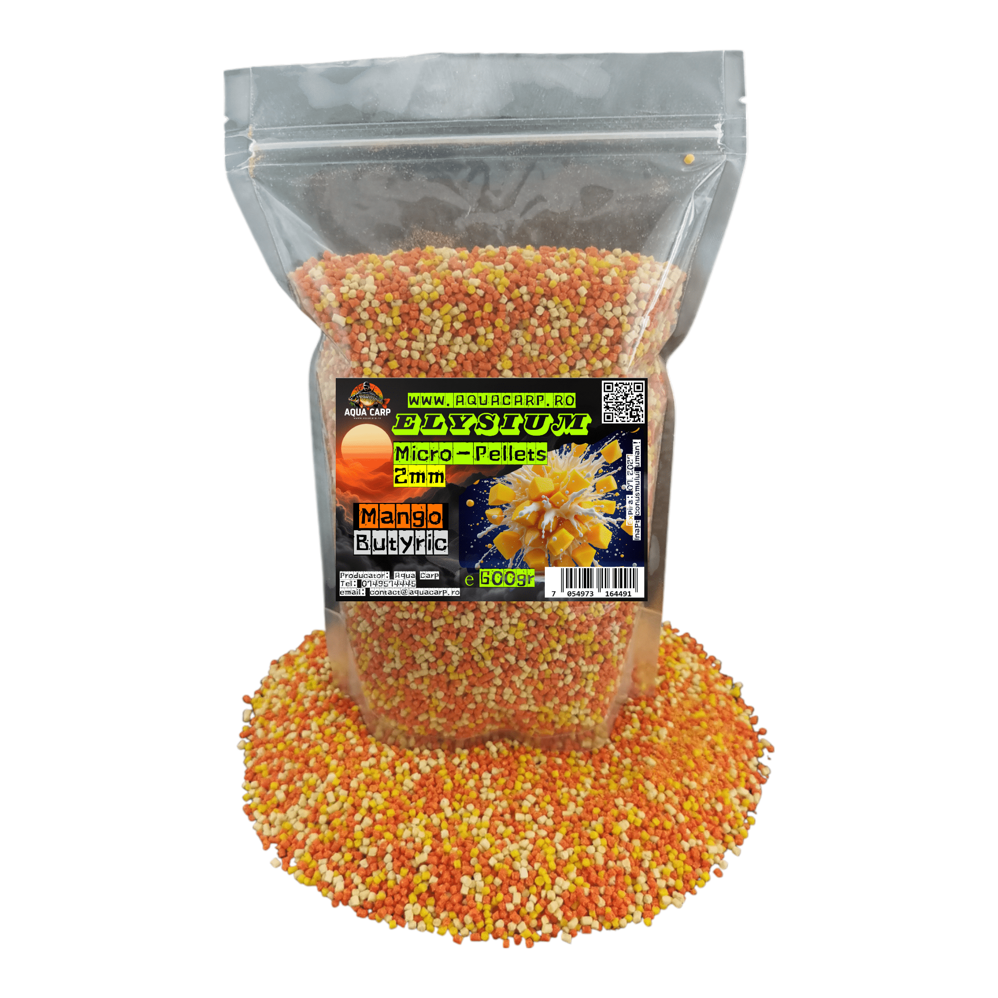 Micropeleti AquaCarp Elysium 4mm Mango & Butyric 600gr