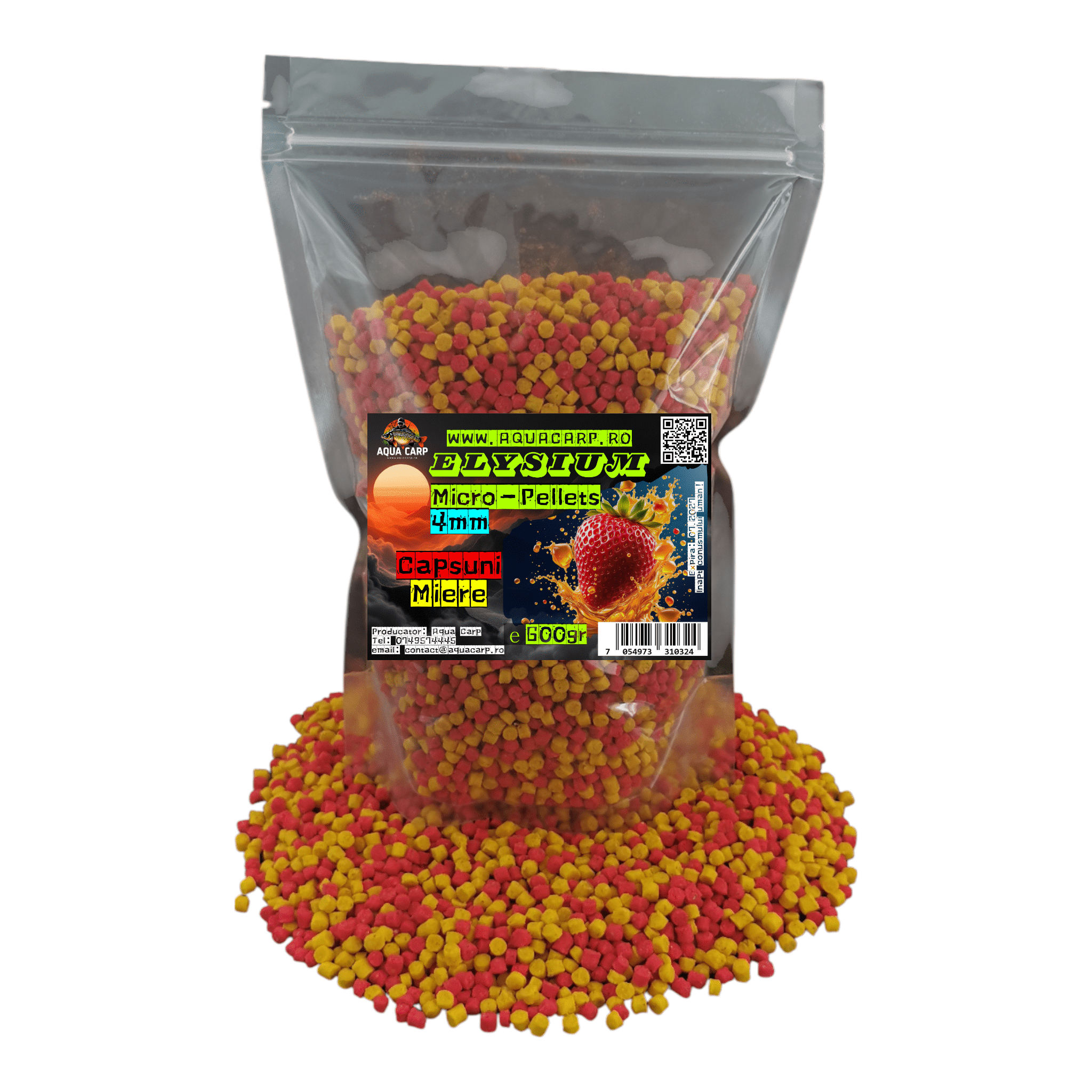 Micropeleti AquaCarp Elysium 4mm Capsuni & Miere 600gr