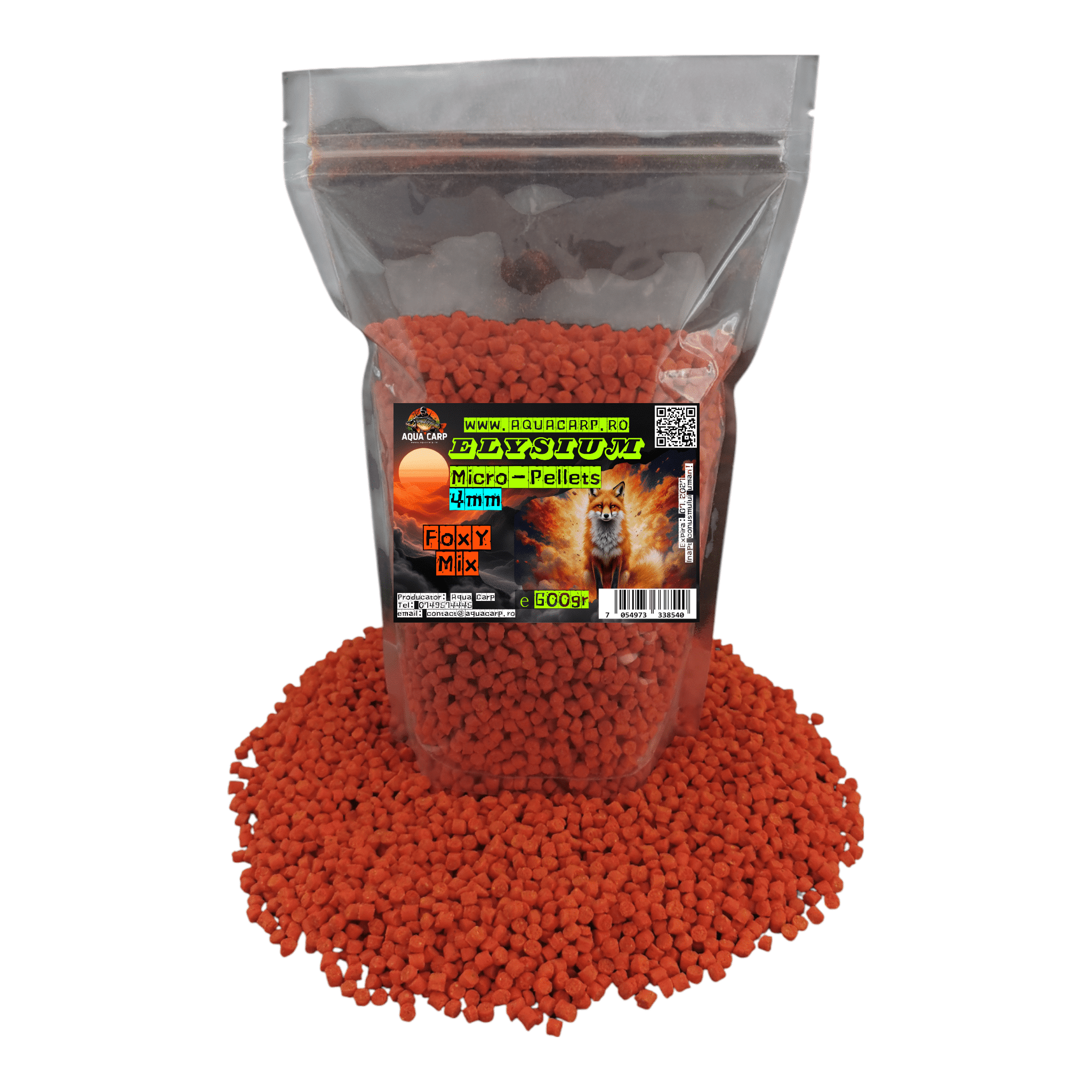 Micropeleti AquaCarp Elysium 4mm FoxY 600gr