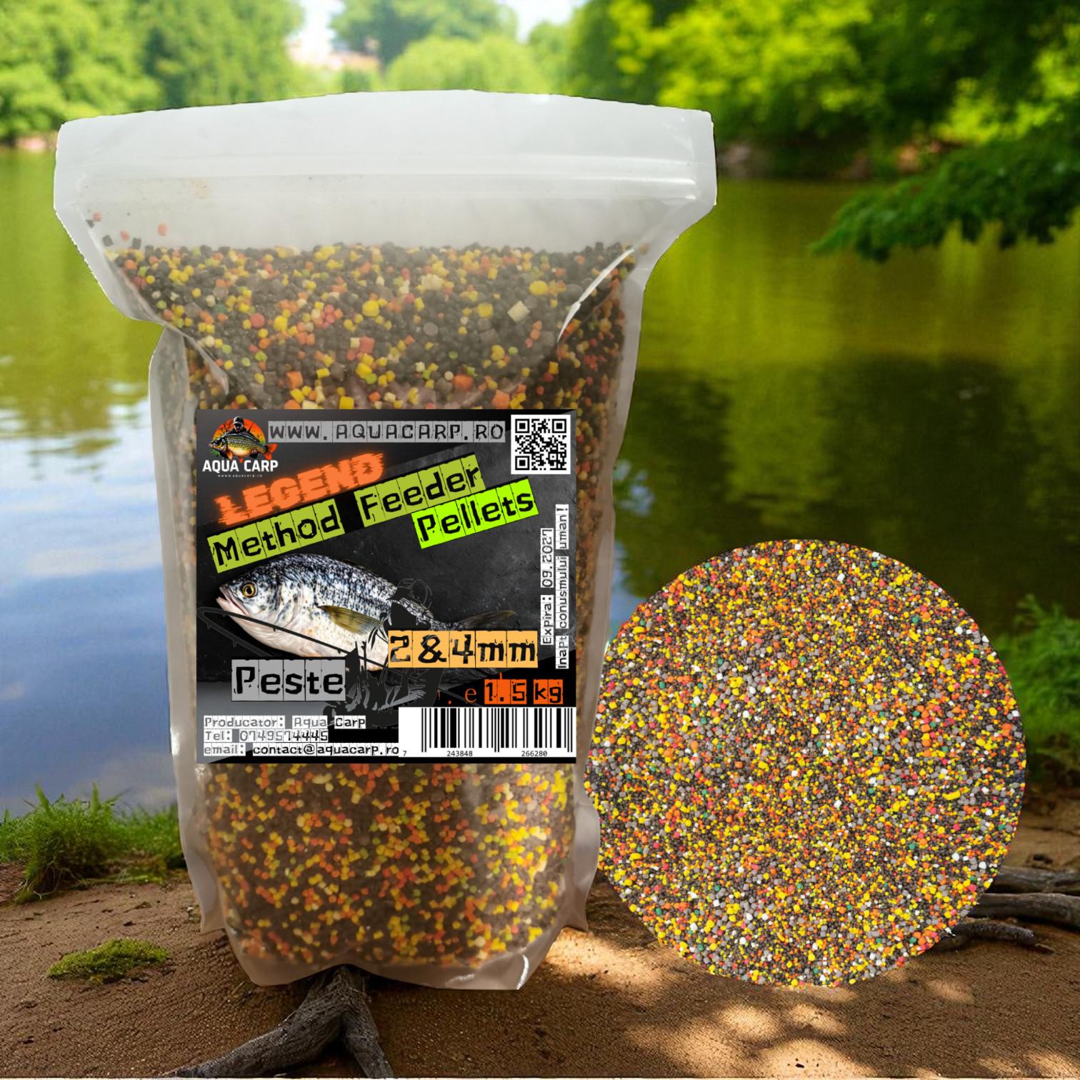Pelete AquaCarp Legend Method Feeder 2&4mm Fish Mix 1.5 Kg