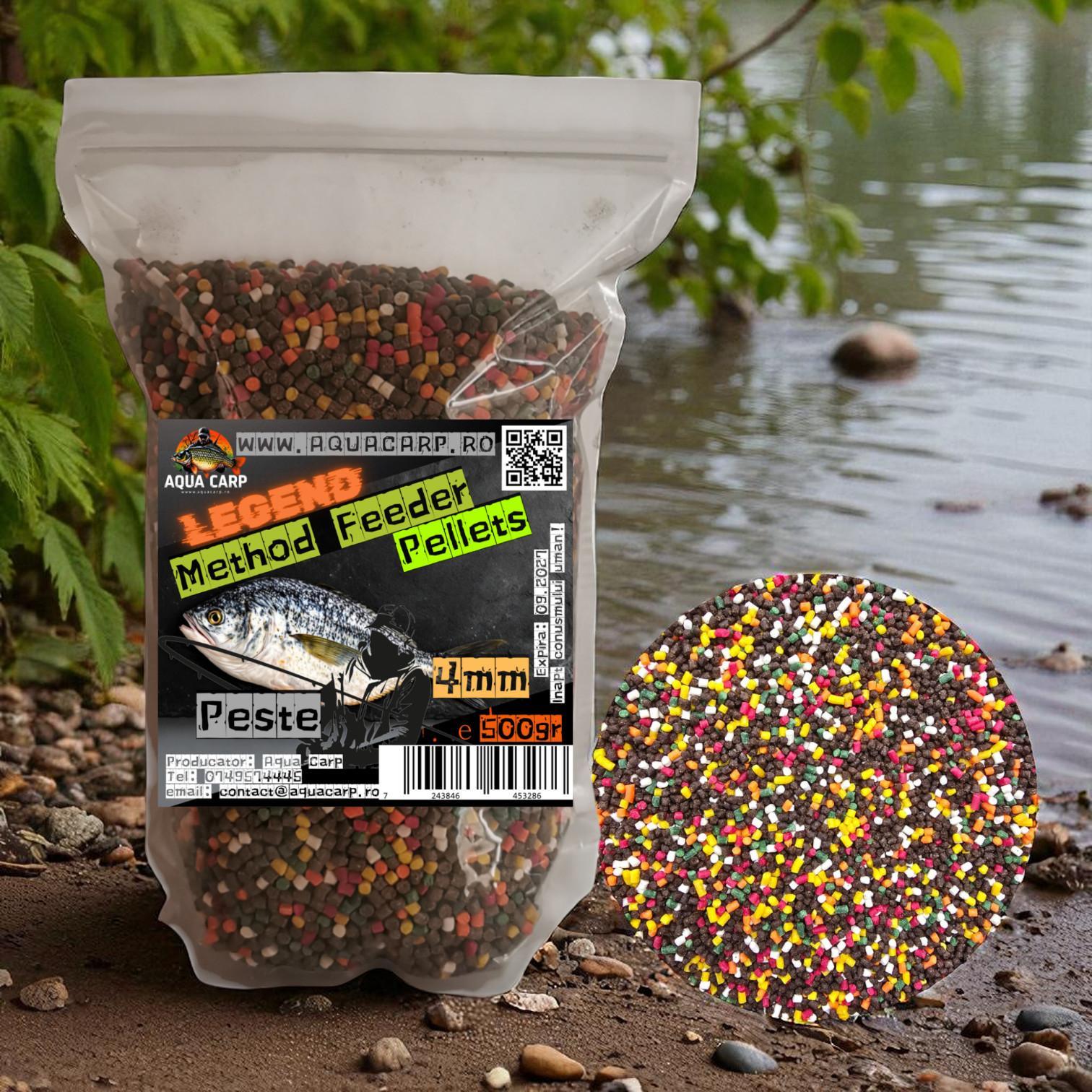 Pelete AquaCarp Legend Method Feeder 4mm Fish Mix 500gr