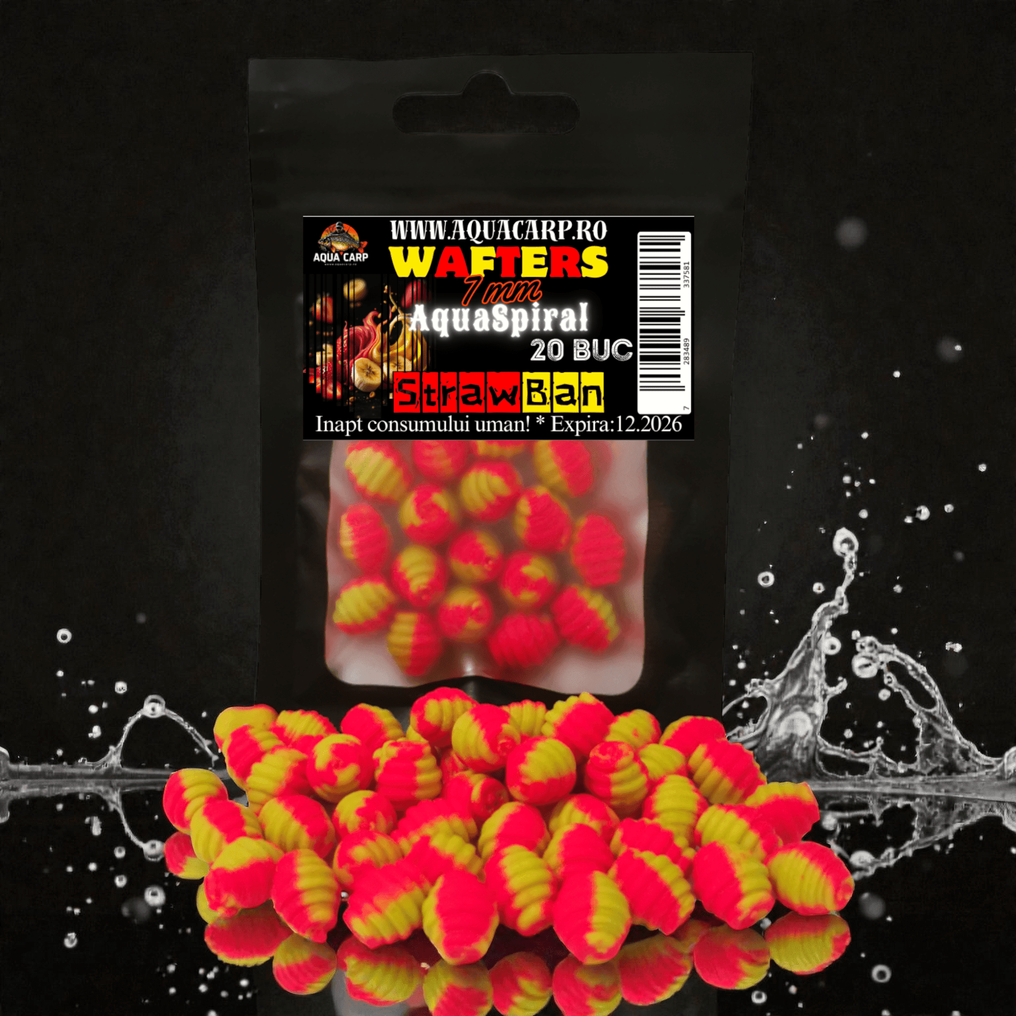 Wafters AquaSpiral 7mm StrawBan 20buc