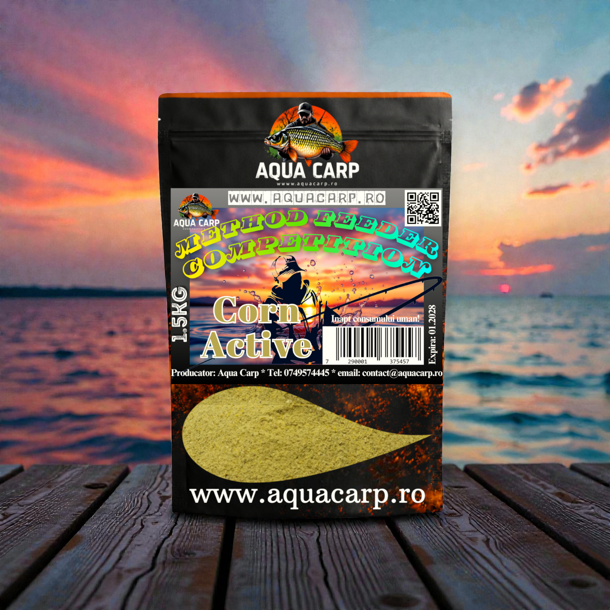 Nada AquaCarp Method Feeder Competition Corn Active 500gr