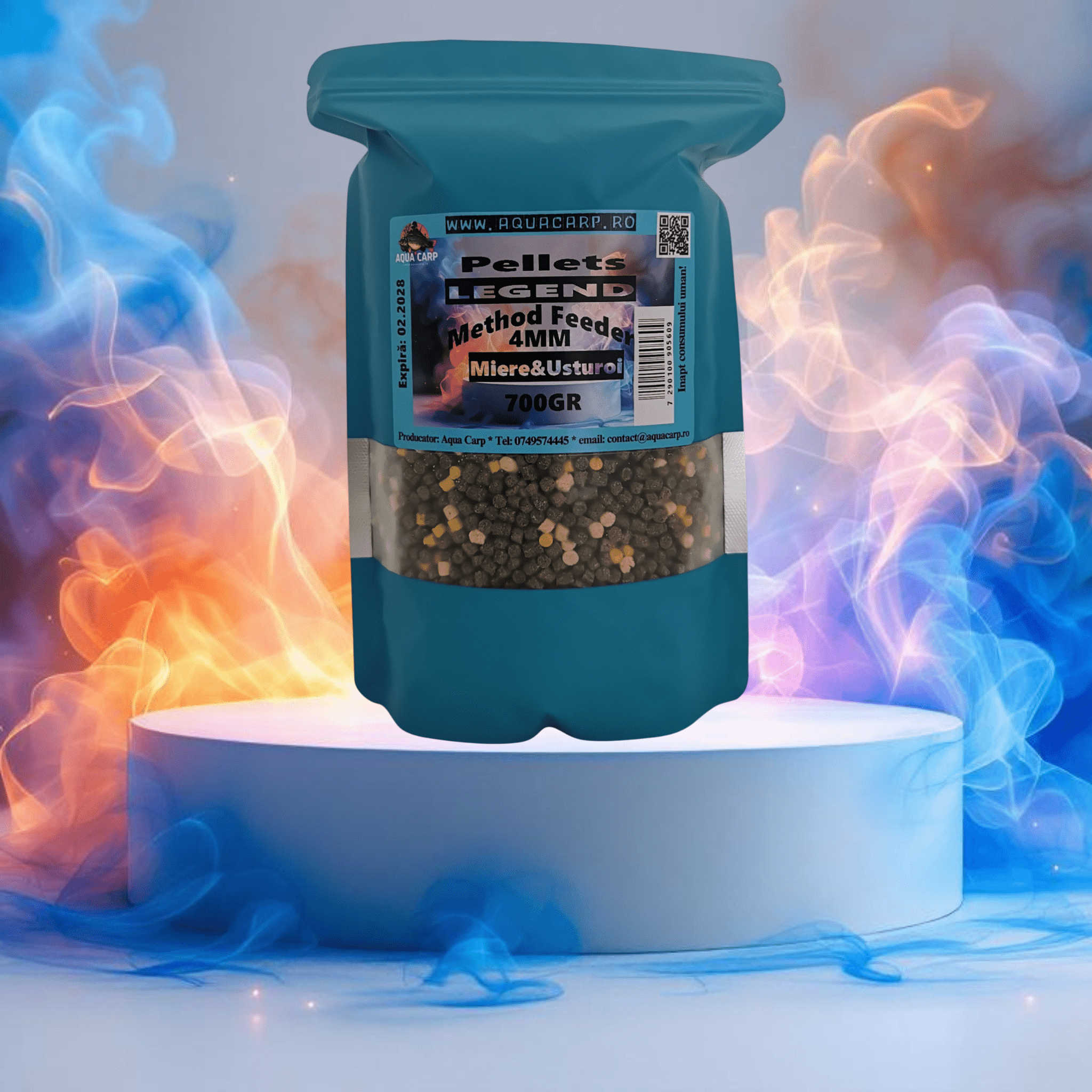 Pelete 4mm AquaCarp LEGEND Method Feeder Miere&Usturoi 700GR